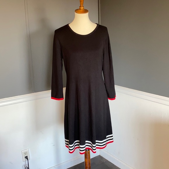 JH Collectibles Dresses & Skirts - JH Black & Stripe Sweater Dress
